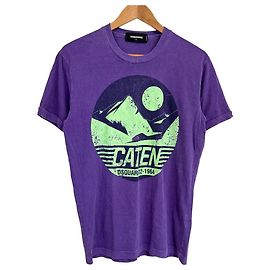 Camiseta de algodão Dsquared2 Roxo