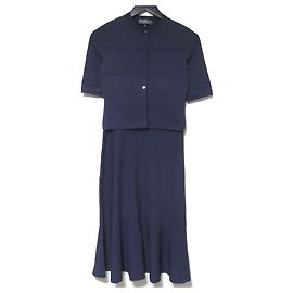 Salvatore Ferragamo Knit 2way Ensemble Blue Navy blue