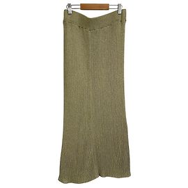 Autre Marque Gonna lunga in maglia lamé multicolore ebure D'oro