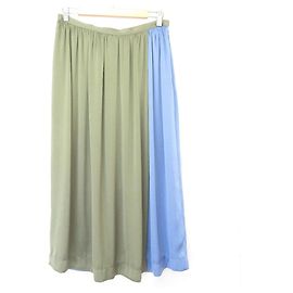 Gonna lunga in satin PS Paul Smith Blu Verde Cachi