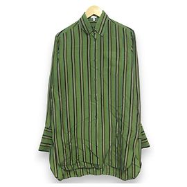 Camicia lunga a maniche lunghe in seta 100% Loewe Verde