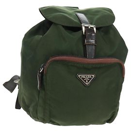 PRADA Rucksack aus Nylon grün silber authentisch 161420 Silber Grün