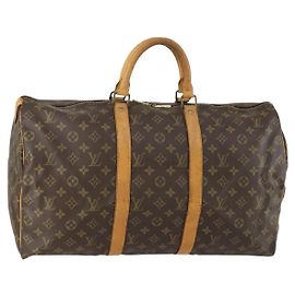 LOUIS VUITTON Bolsa Boston Monogram Keepall 50 M41426 LV Auth 159645 Monograma