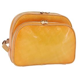 LOUIS VUITTON Monogram Vernis Marley Backpack Yellow M91040 LV Auth 160551 Yellow