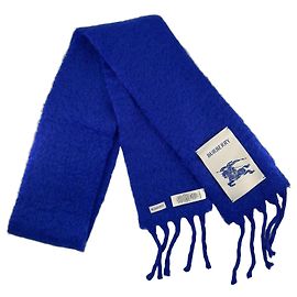 Sciarpa in mohair e lana Burberry – Blu Cavaliere Multicolore