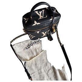 Louis Vuitton Vanity PM Black and Beige Fur Handbag Black Beige