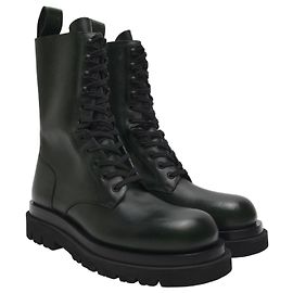 Bottes à lacets à semelle crantée Bottega Veneta Vert foncé