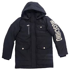 Moschino Teddy Bear Print Puffer Jacket Black
