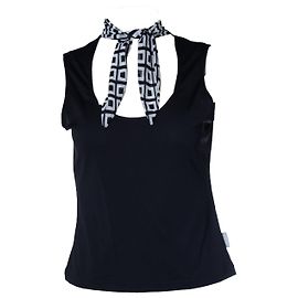 Top de bufanda negro Versace Jeans Couture Negro