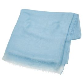 Bufanda Grande de Lana Salvatore Ferragamo Azul Azul claro