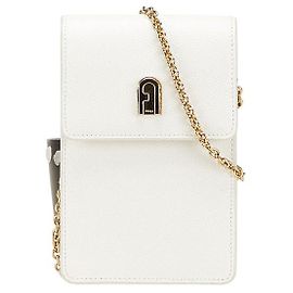 Bolsa de ombro de couro Furla Branco