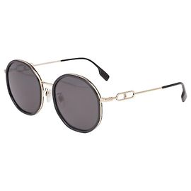 Óculos de sol de metal com logo TB da Burberry Preto Dourado