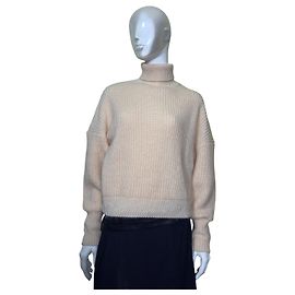 Sessun Balasana Pullover Hafermilch Beige Wolle Beige Creme