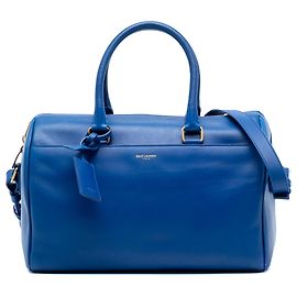 Bolsa Duffle 6 em couro azul clássico Saint Laurent Azul