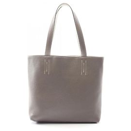 Bolsa Tote Double Sens 28 Hermès Marrom Branco