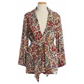 Giacca in velluto floreale Etro Beige