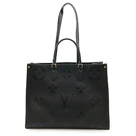 Borsa tote On the Go GM in Monogram Empreinte Louis Vuitton Nero