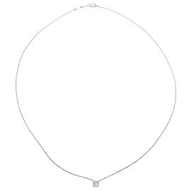 COLLAR DINH VAN LE CUBE DIAMANTE 608113 EN ORO BLANCO DE 18K + CAJA Plata