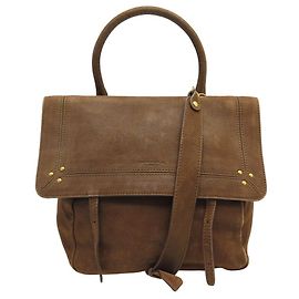 JEROME DREYFUSS JEREMIE SUEDE BROWN LEATHER SHOULDER BAG Brown