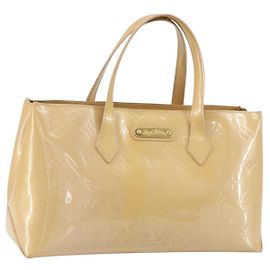 Louis Vuitton Wilshire Handtasche Monogram Vernis PM Beige