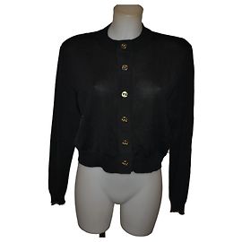 Cárdigan Salvatore Ferragamo negro de algodón Negro