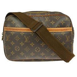 Bolsa Reporter Louis Vuitton em lona Monogram PM Marrom