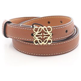 Cinto de couro Anagram Loewe Marrom