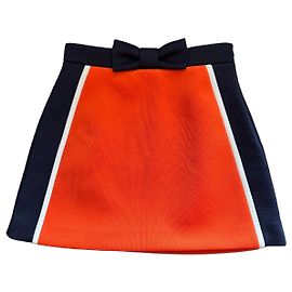 Miu Miu Mini Skirt Orange Jersey Orange