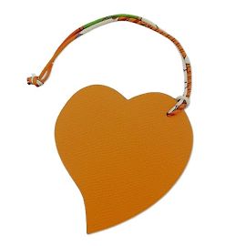 Charm a forma di cuore Petit H di Hermès per donne Arancione