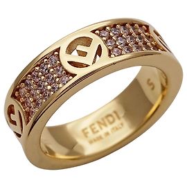 Anello in oro con strass per donna Fendi D'oro