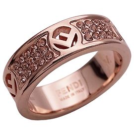 Bague en or rose Fendi Doré