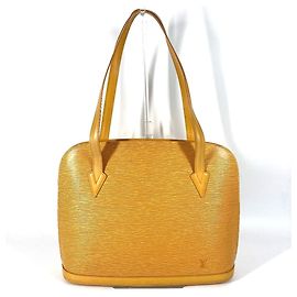 Sac tote en cuir Epi Louis Vuitton Jaune