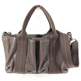 Borsa a spalla in pelle Hermès Caravan Horizontal PM Marrone Arancione