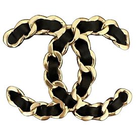 Broche Chanel em couro trançado Outro