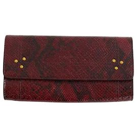Jerome Dreyfuss Burgundy leather wallet Dark red