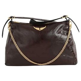 Zadig & Voltaire Bolso Tote de Cuero Burdeos Burdeos