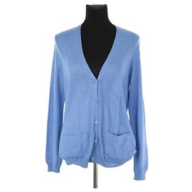 Eric Bompard Blauer Cashmere-Cardigan Blau