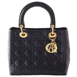 Christian Dior Dior Medium Lady Vintage Cannage Nera Noir Autre