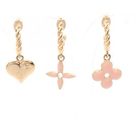 Orecchini Sweet Monogram Louis Vuitton Rosa Blu D'oro