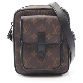 Louis Vuitton Christopher Wearable Wallet Shoulder Bag Brown Black