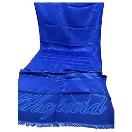Sciarpa di lusso Chopard – mix di seta e cashmere – blu reale Multicolore