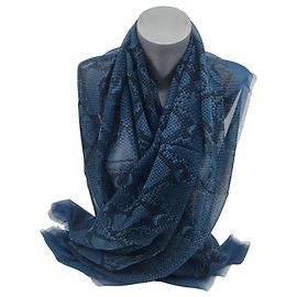Burberry Schal – Blauer Python-Druck Mehrfarben