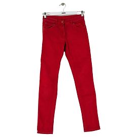 Maison Martin Margiela Jeans slim de algodón rojo Roja