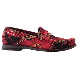 Mocasines de tartán rojo Vivienne Westwood Roja