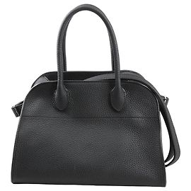 The Row Soft Margaux 10 Leder 2Way Handtasche in Schwarz Beige