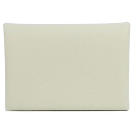 Monedero Duo Calvi de Hermès Blanco
