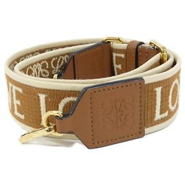 Loewe Brown Canvas and Leather Strap Brown