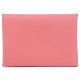 Monedero Calvi Duo de Hermès Rosa