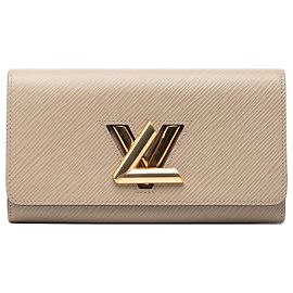 Louis Vuitton Brown Epi Twist Long Wallet Brown Beige