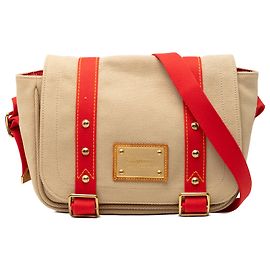 Louis Vuitton Bolsa Antigua Besace PM Marrom Marrom Bege